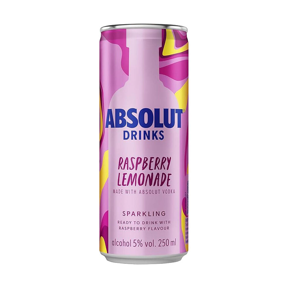 Absolut Raspberry Lemonade 25cl Can - Short Dated 30/09/2026