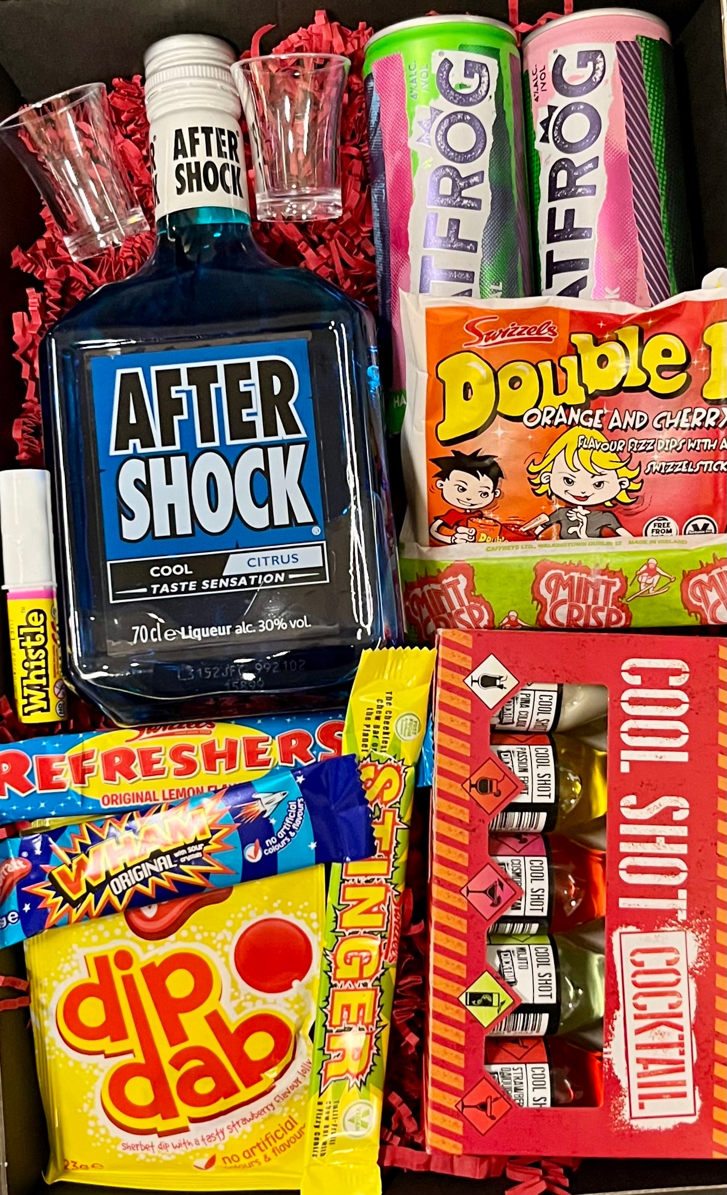 Retro Blast Gift Hamper: Ultimate '90s Themed Drinks and Sweets Collection