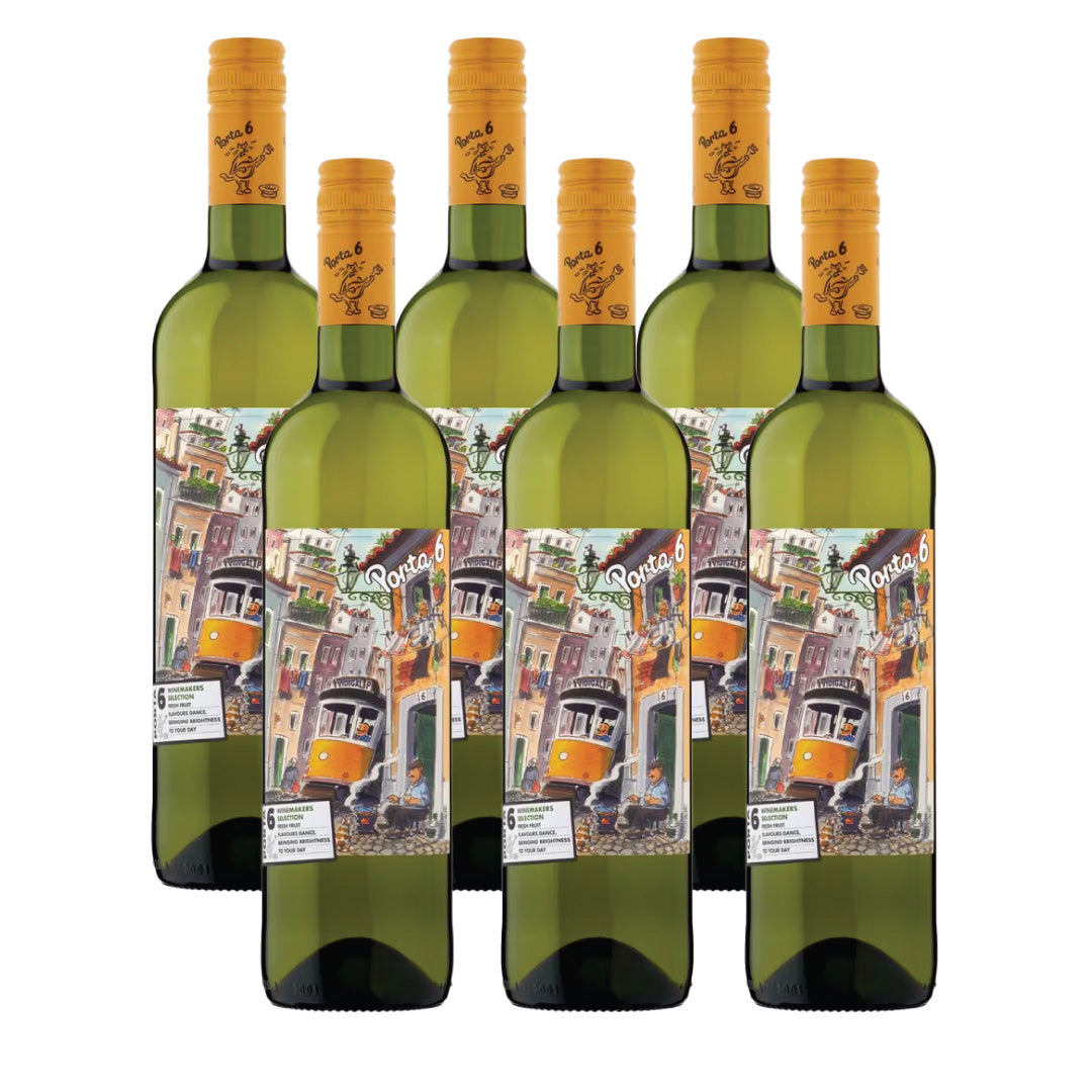 Porta 6 Lisboa White - 6 Bottle Case