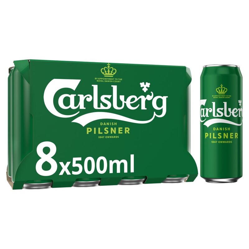 Carlsberg 8 Pack 500ml Cans