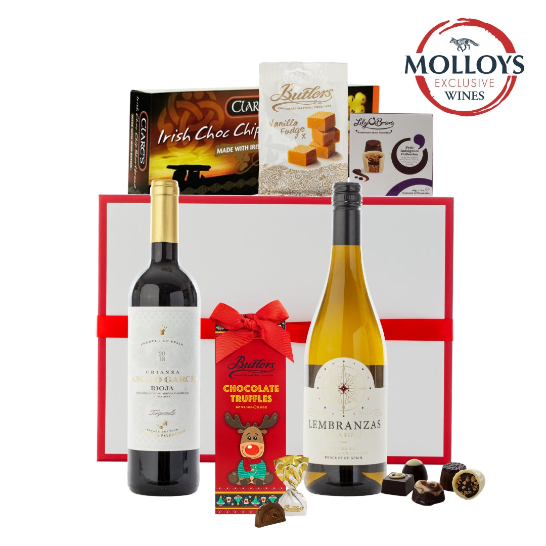 Larch Wine Hamper - Albariño, Rioja Crianza & Gourmet Treats