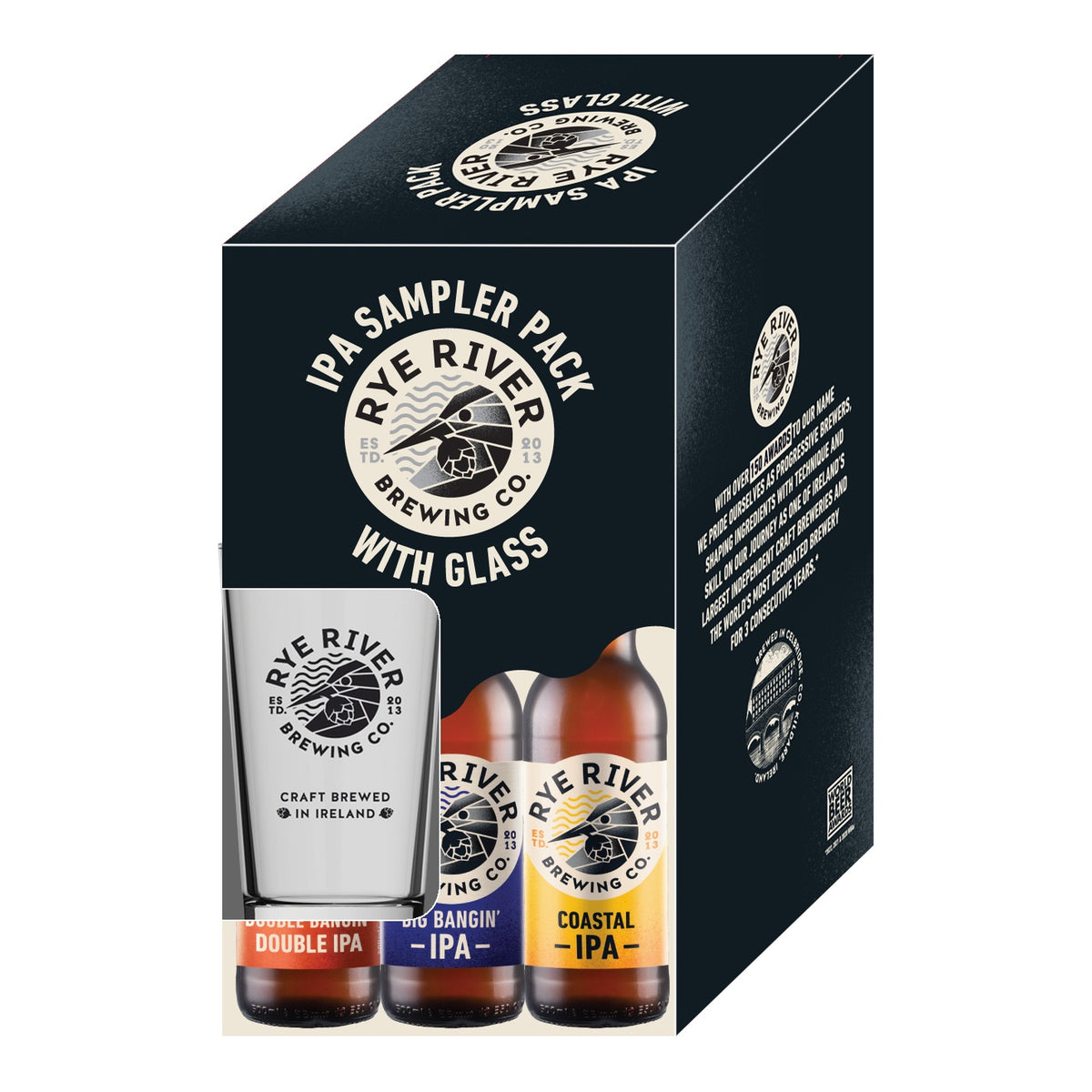 Rye River IPA Sampler Pack with Glass - 3 x 500ml Bottle