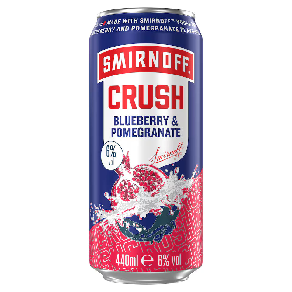Smirnoff Crush Blueberry & Pomegranate 44cl Can