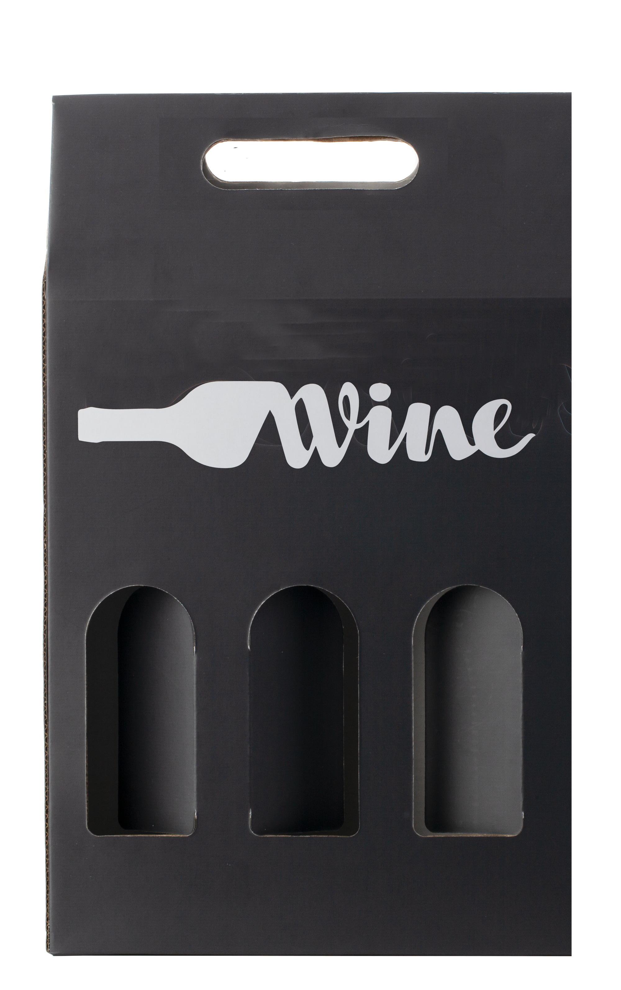 3 Bottle Wine Gift Box - Black