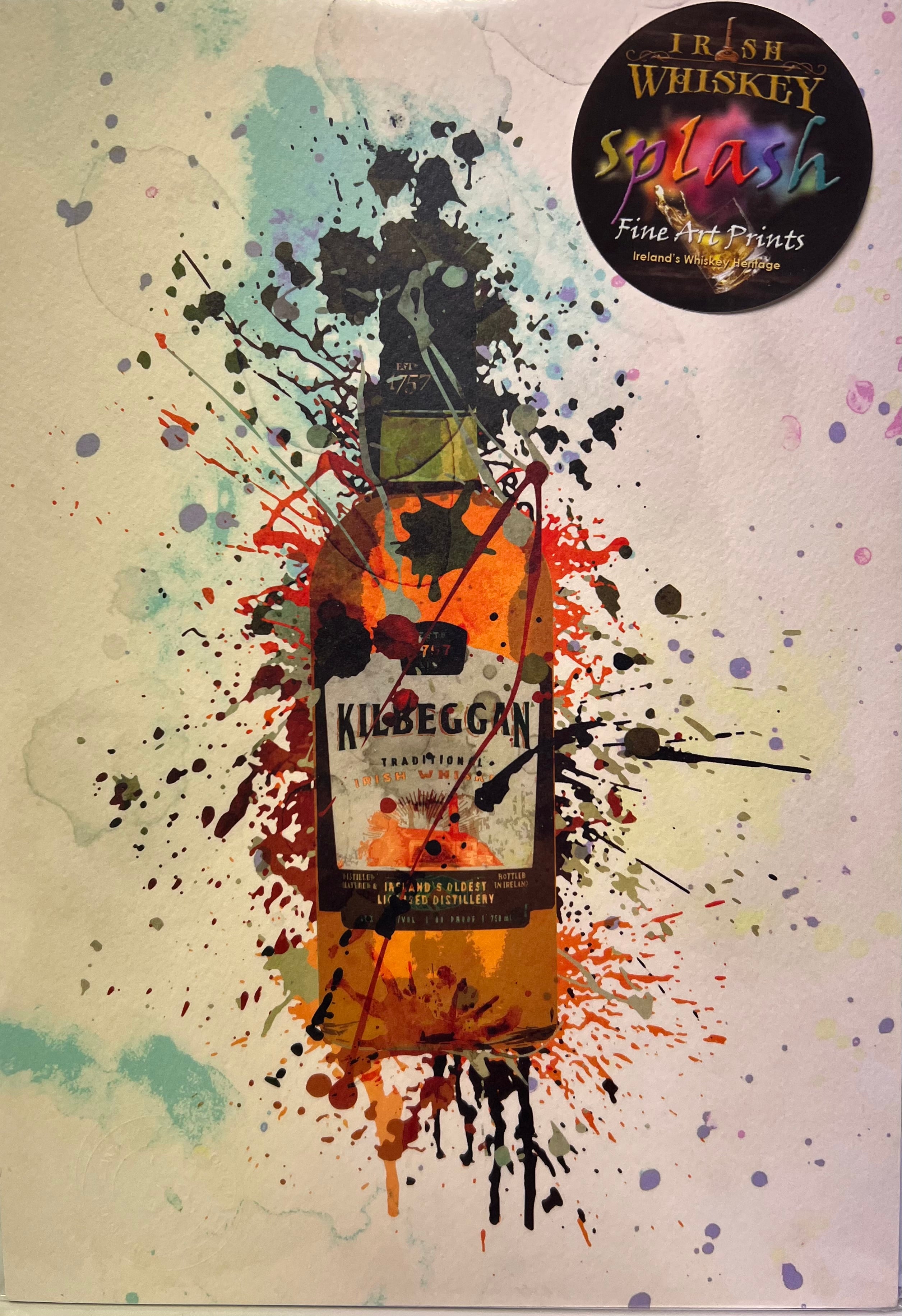 Irish Whiskey Splash Art A4
