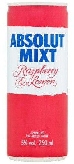 Absolut Mixt Raspberry & Lemon 25cl Can