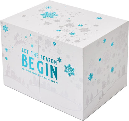 12 Gin Selection Box 12 x 5cl Miniatures "Let The Season Be-Gin"