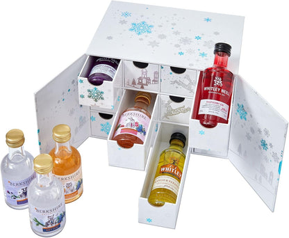 12 Gin Selection Box 12 x 5cl Miniatures "Let The Season Be-Gin"