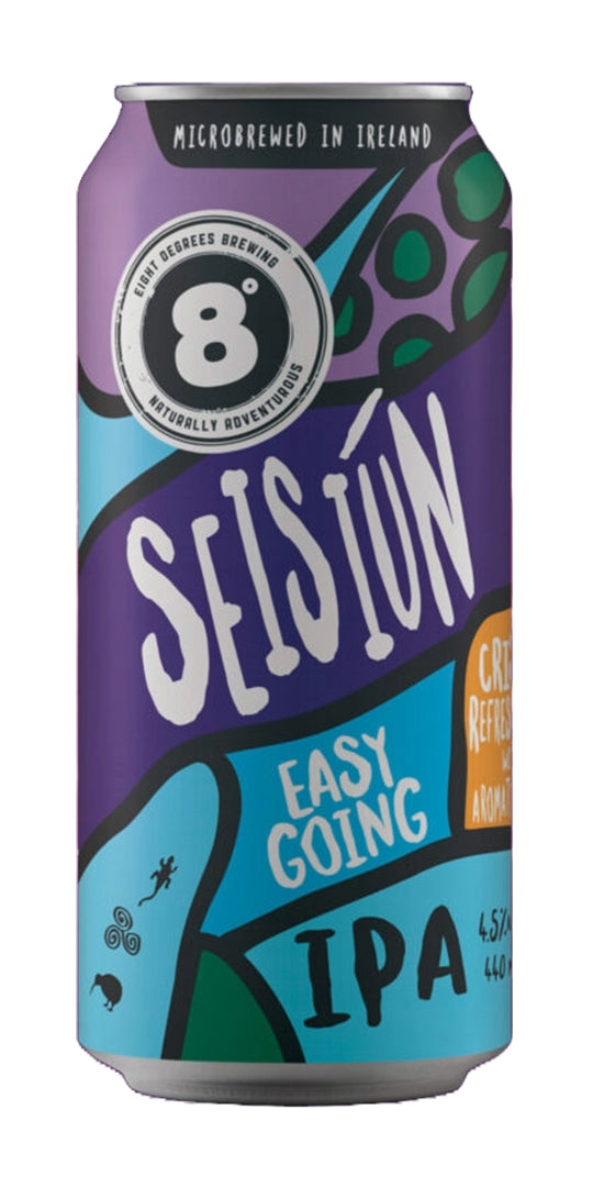 8 Degrees Seisiun IPA 44cl Can - Molloys