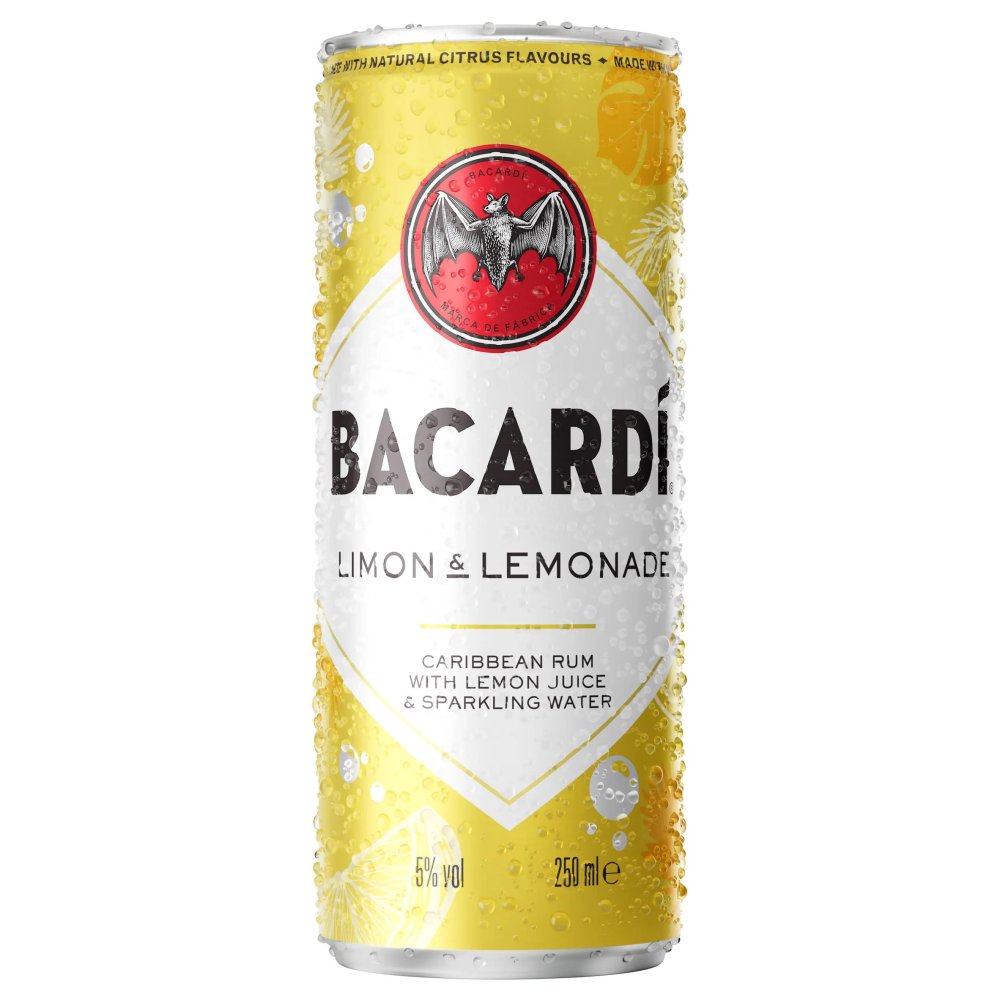 Bacardi Limon &amp; Lemonade 250ml