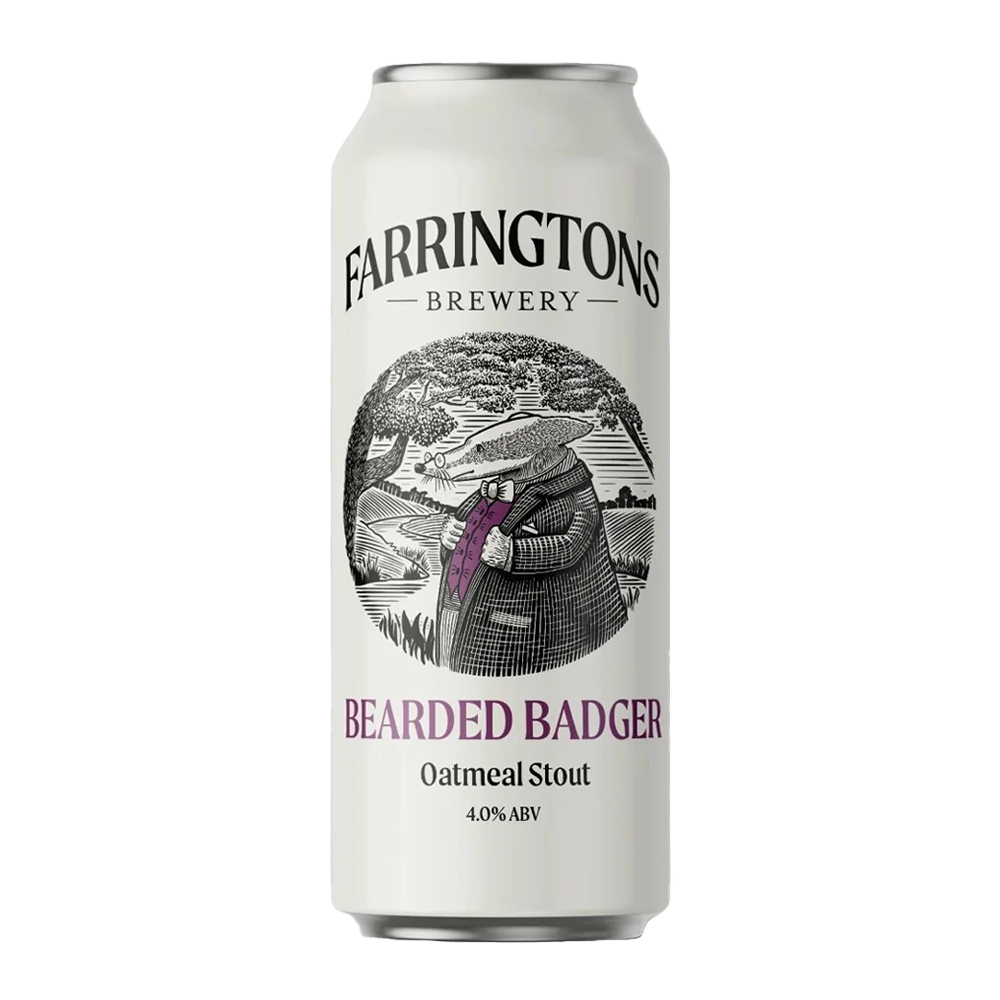 Farringtons Bearded Badger Oatmeal Stout 4% - 440ml