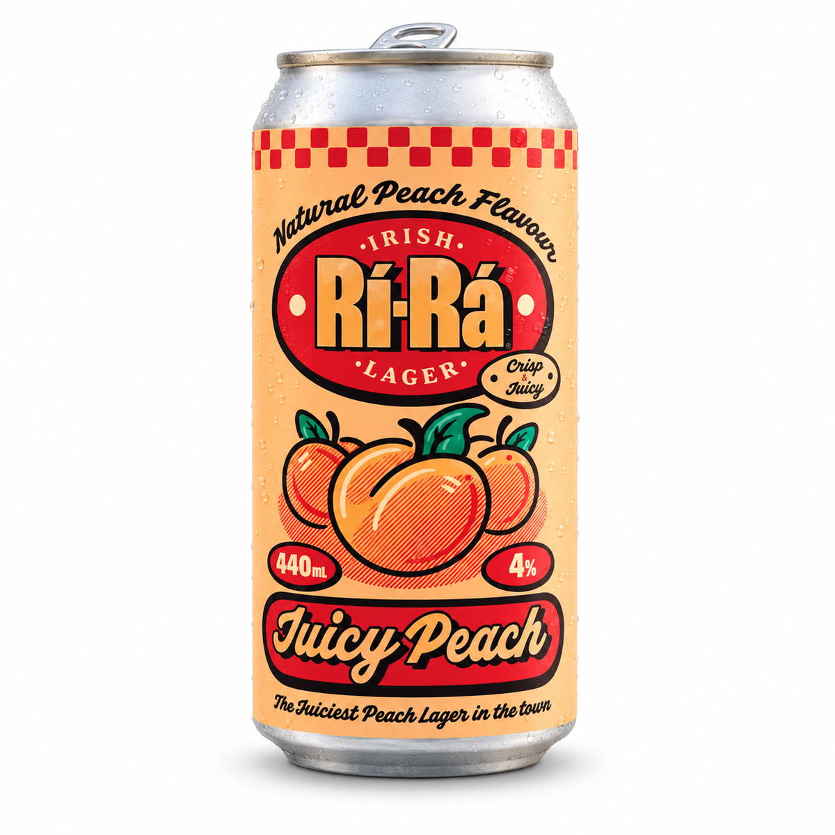 Rí-Rá Juicy Peach Lager 4% - 440ml