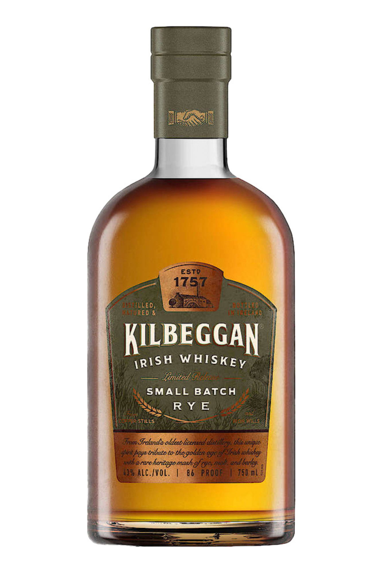 Kilbeggan Small Batch Rye Whiskey 70cl
