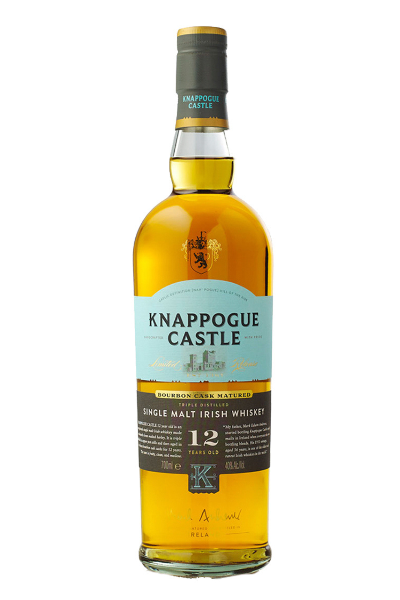 Knappogue Castle 12 Year Old Single Malt Whiskey