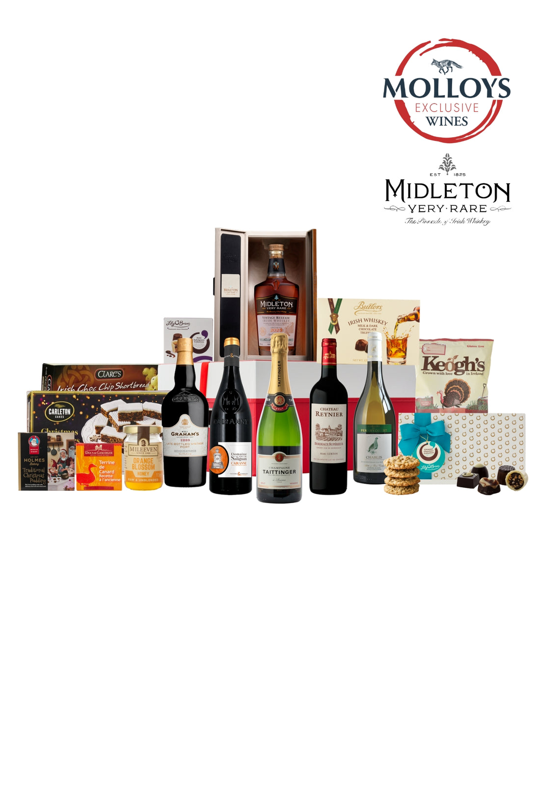 Diamond Christmas Hamper - Midleton Rare Whiskey, Chablis, Port &amp; Treats - Pre-Order