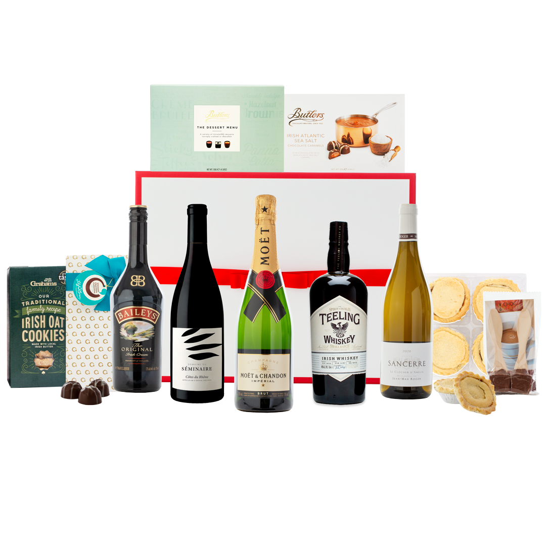 Golden Christmas Hamper – Champagne, Sancerre, Whiskey & Gourmet Treats