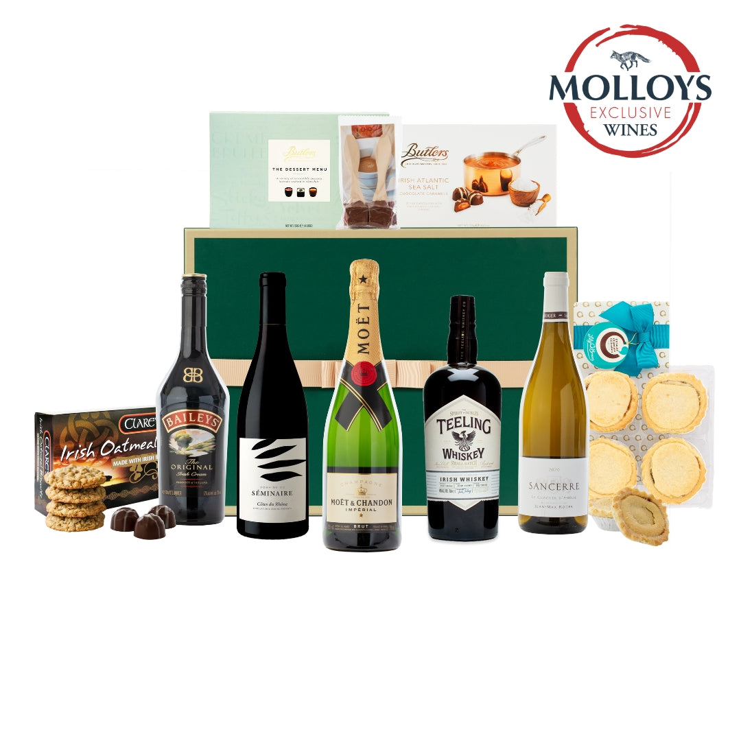 Golden Christmas Hamper – Champagne, Sancerre, Whiskey &amp; Gourmet Treats