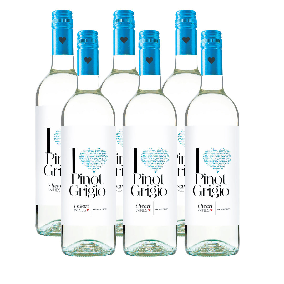I Heart Wine - Pinot Grigio - 6 Bottle Case
