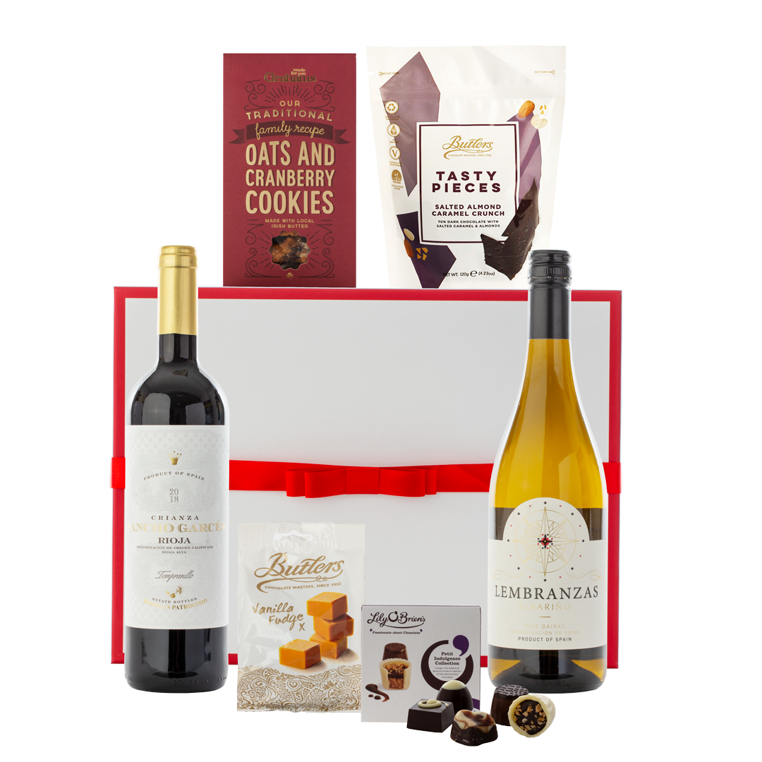 Larch Wine Hamper - Albarino, Rioja Crianza & Gourmet Treats