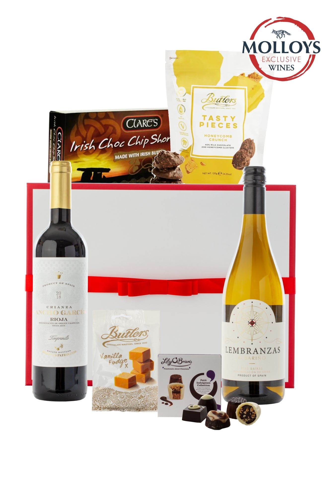 Larch Wine Hamper - Albarino, Rioja Crianza &amp; Gourmet Treats - Pre-Order