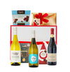 Mahogany Wine Hamper – Prosecco, Red &amp; White Wine with Chocolates &amp; Biscuits - Pre-Order