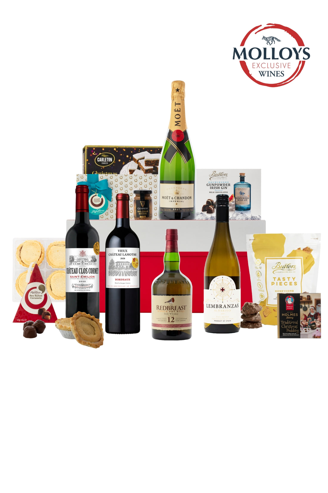 Sapphire Christmas Hamper – Champagne, Bordeaux, Redbreast 12 &amp; Treats - Pre-Order