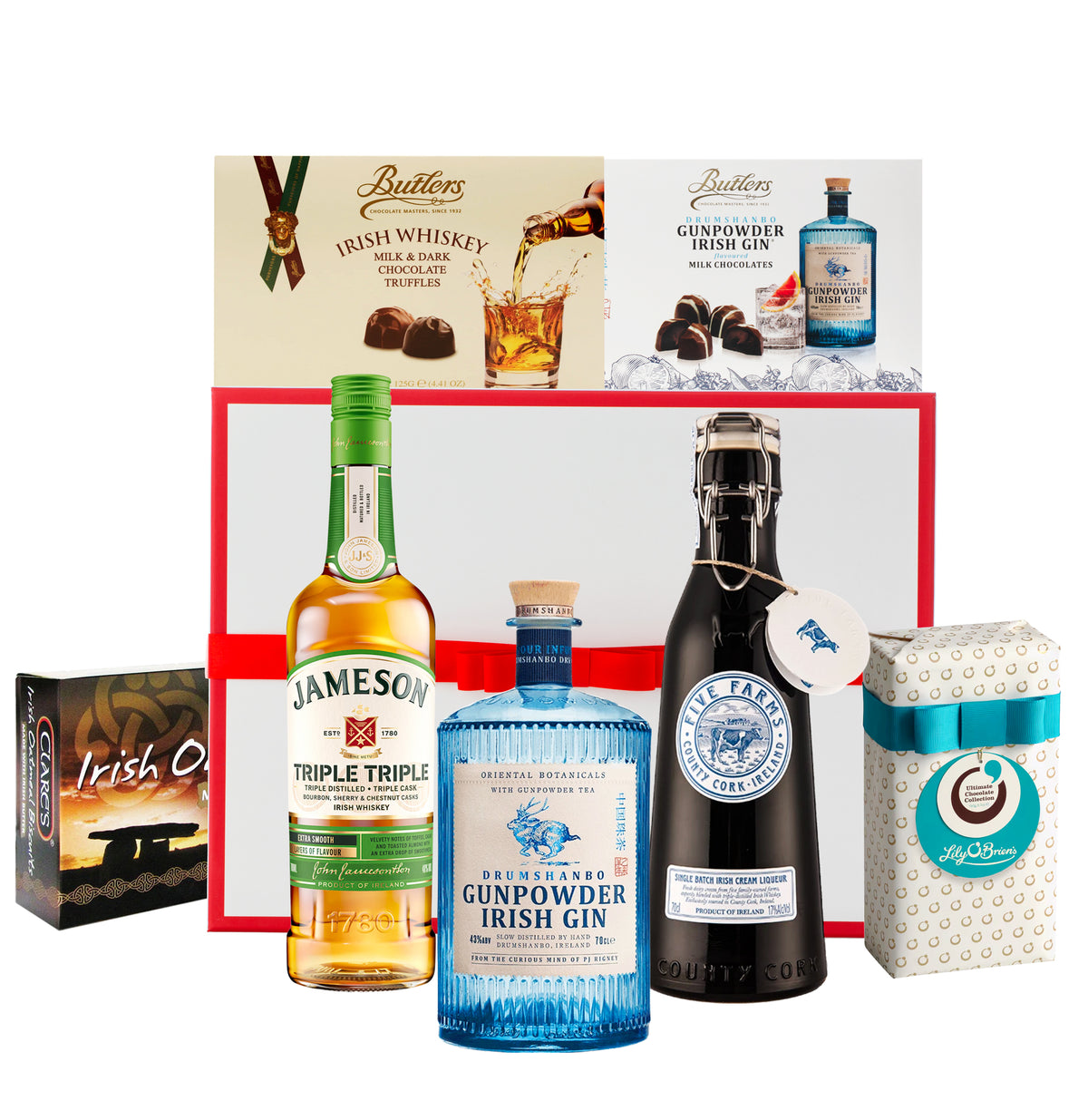 Spirits Christmas Hamper - Jameson Triple Triple, Drumshanbo Gin &amp; Five Farms