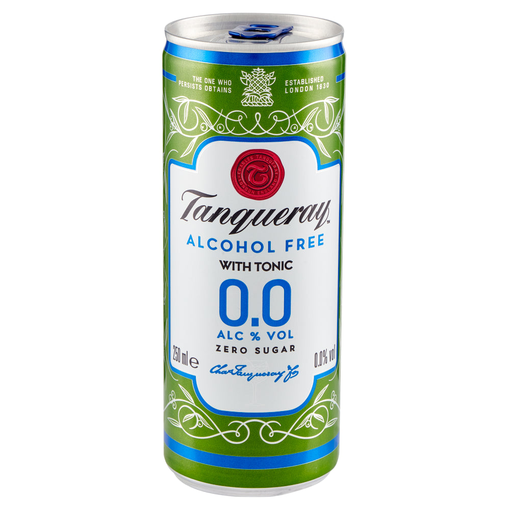 Tanqueray 0.0% Gin & Tonic 250ml Can RTD