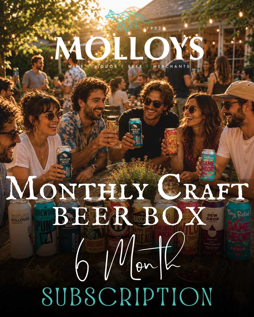 Molloys Monthly Craft Beer Club - 6 Month Subscription