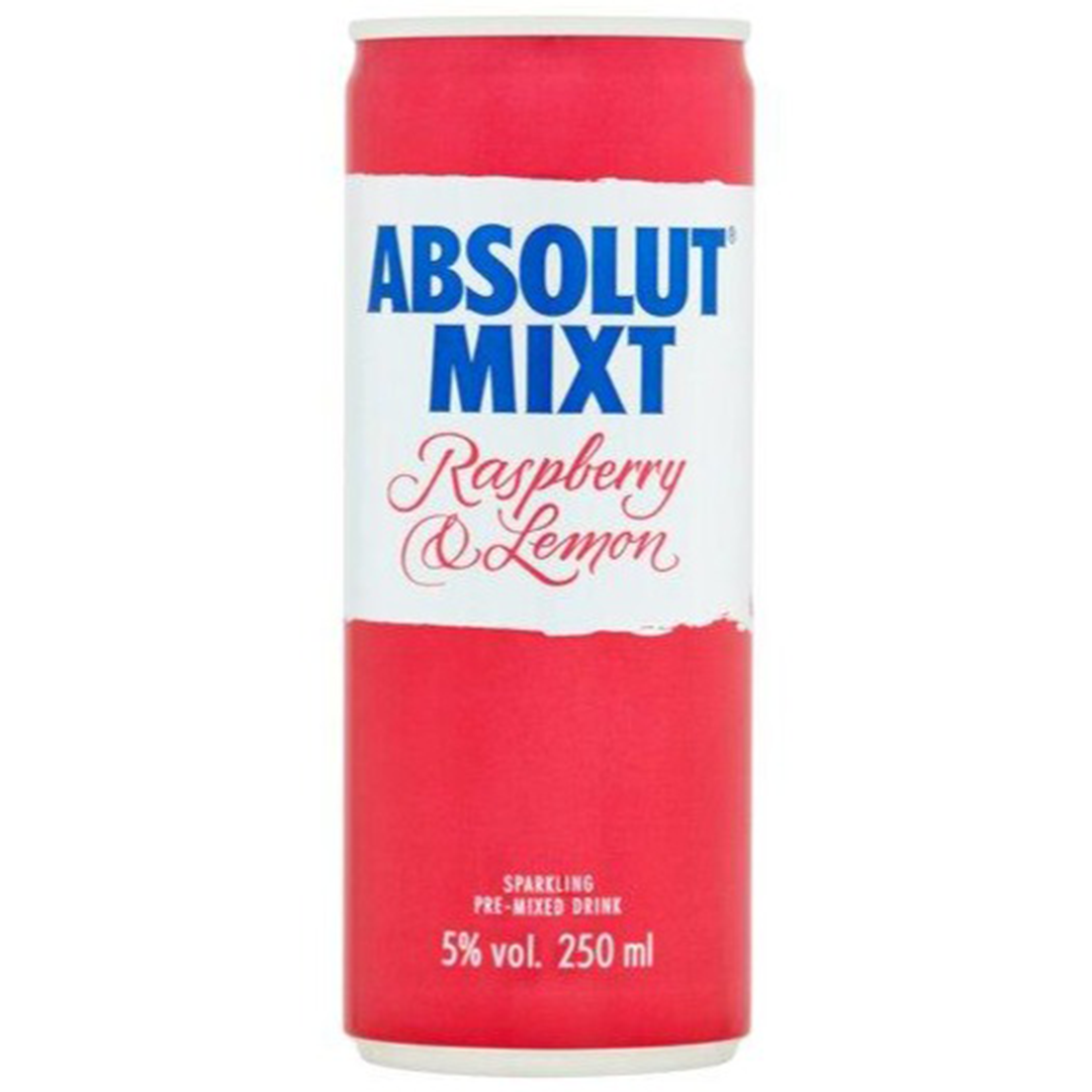 Absolut Mixt Raspberry & Lemon 25cl Can