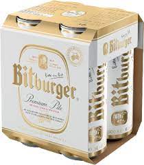 Bitburger 500ml can 4 pack - Molloys