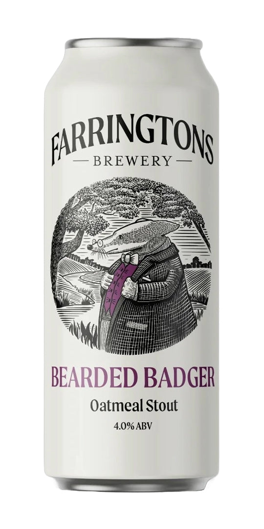 Farringtons Bearded Badger Oatmeal Stout 44cl