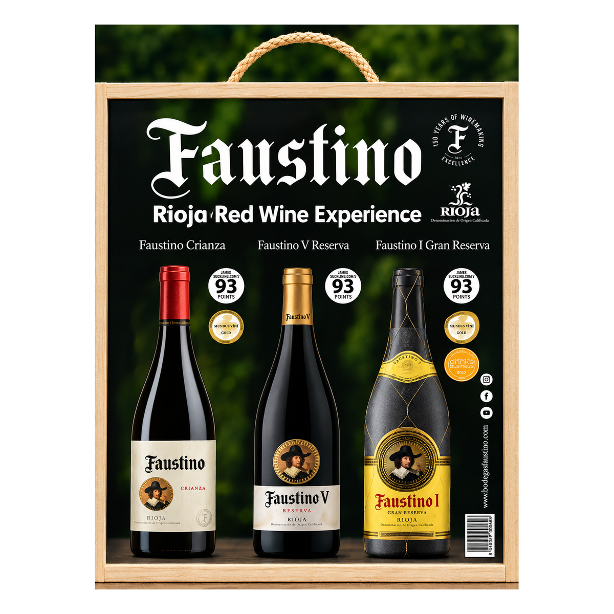 Faustino Rioja Red Wine Experience 3 Bottle Gift Pack