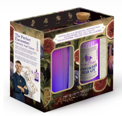 Drumshanbo Gunpowder Fig &amp; Laurel Gin 70cl Glass Pack