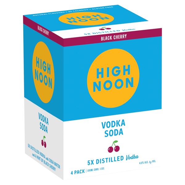 High Noon Vodka Soda BlackCherry 4pk Can