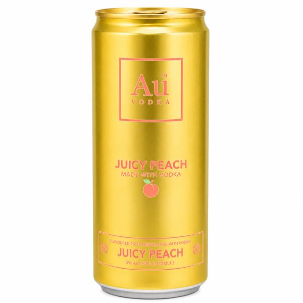 Au Vodka Juicy Peach 33cl Can 5%