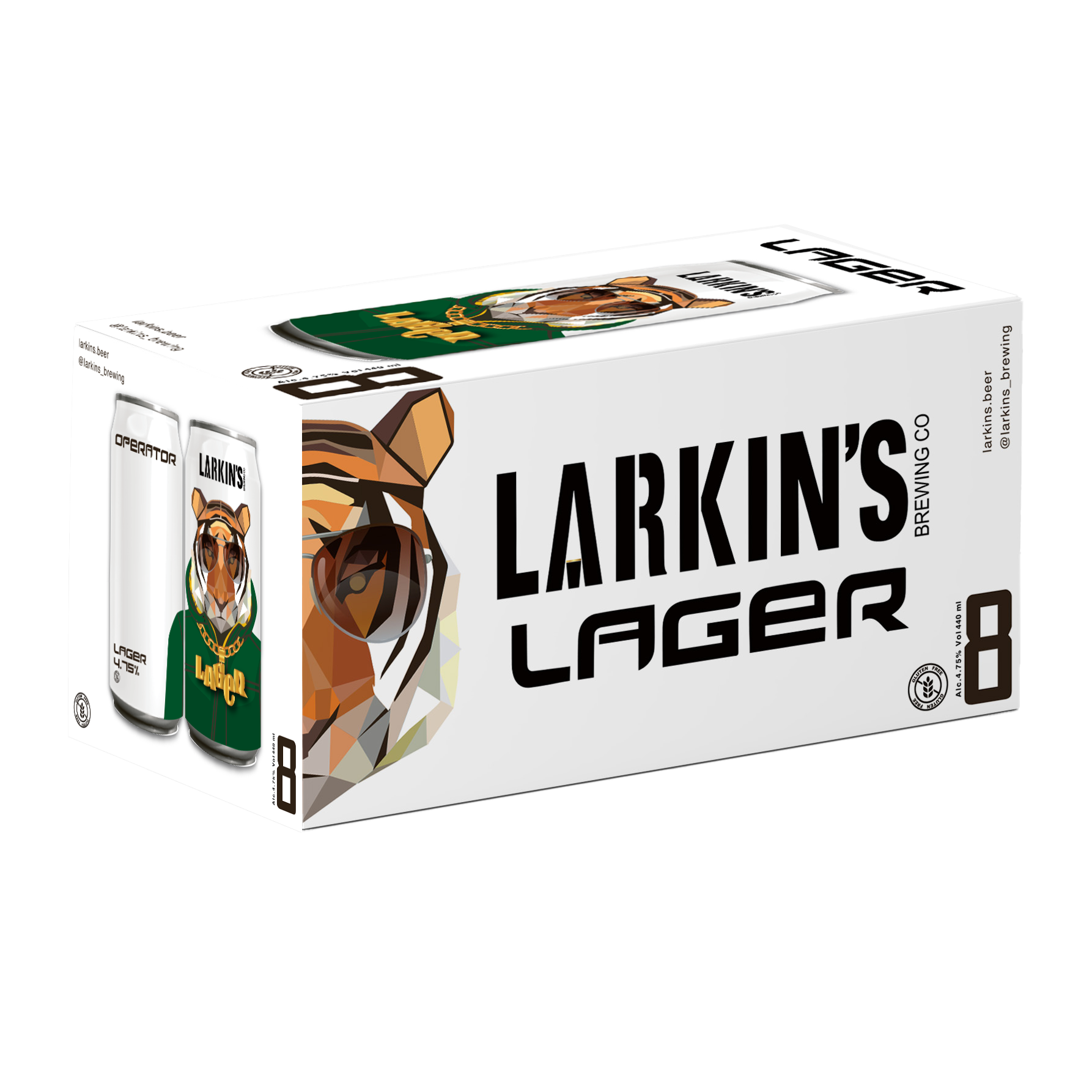 Larkins Operator Pilsner -  Lager 8 pack 440ml - Molloys