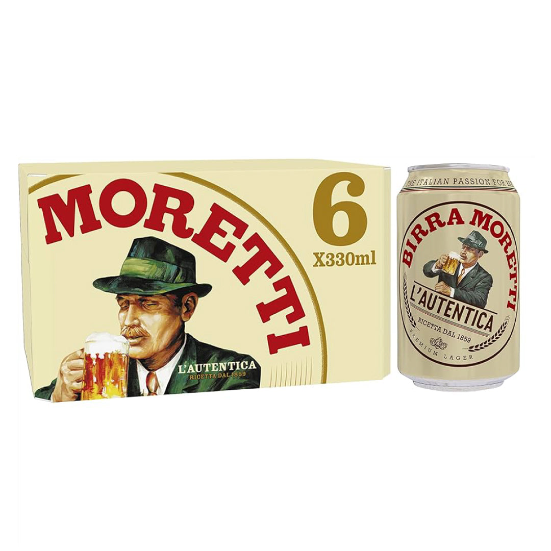 Birra Moretti 6 Pack 33cl Cans