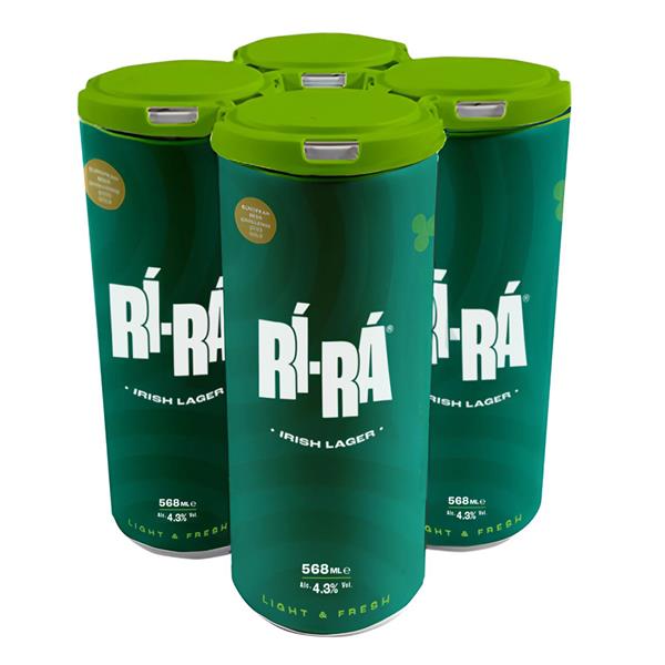 Rí Rá Irish Lager 4 x 568ml Cans