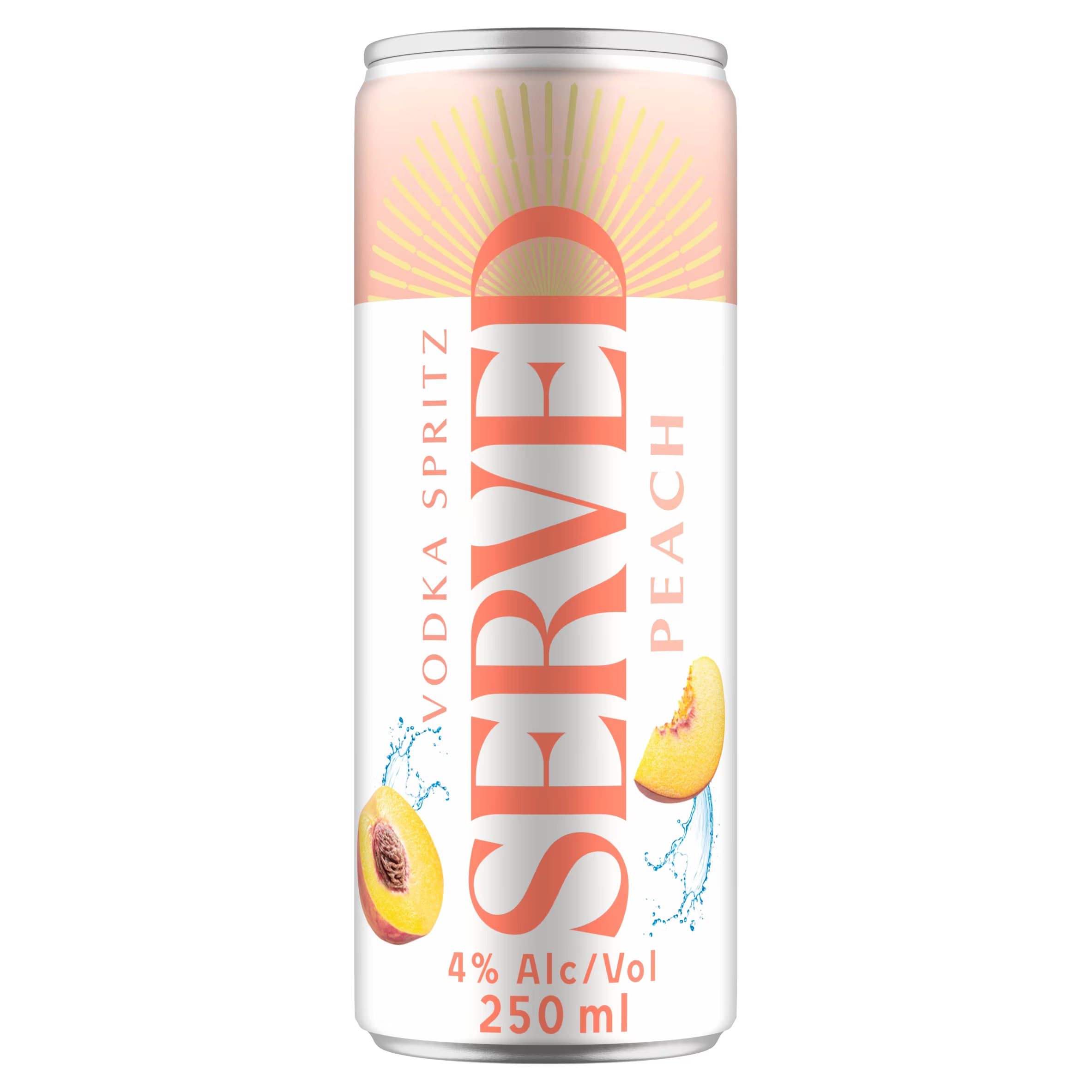 Served Vodka Spritz Peach 250ml Can 4%