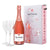 Taittinger Champagne Rose Gift Box 2 Glasses