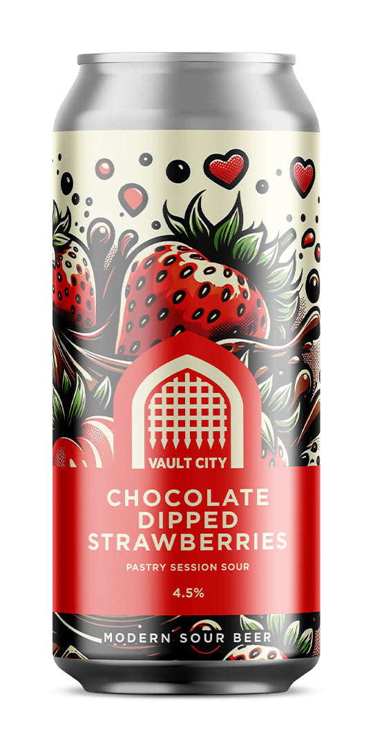 Vault City Choc Dipped Strawberries 44cl Can - Molloys