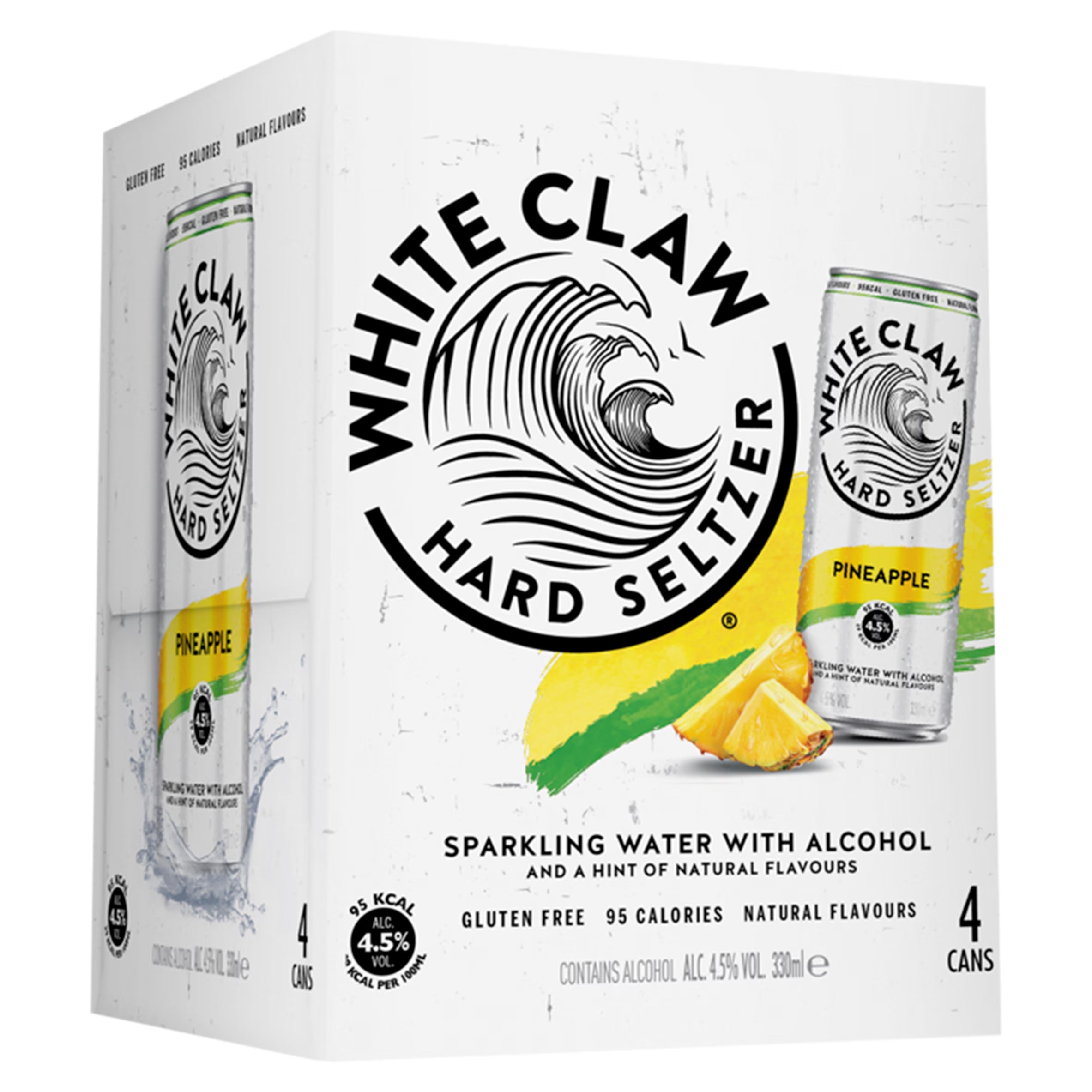 White Claw Pineapple 4 Pack 33cl Cans