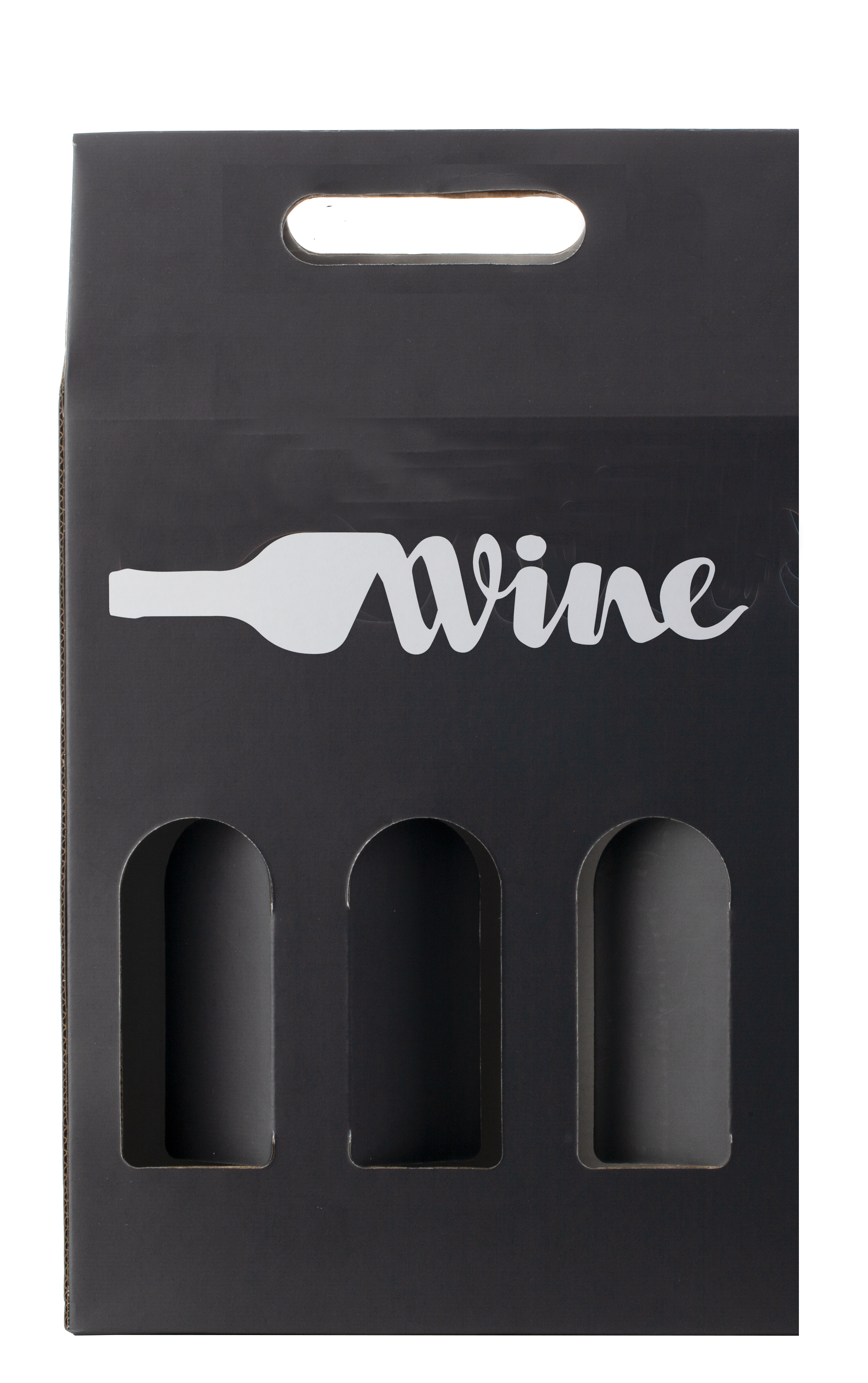 3 Bottle Wine Gift Box - Black