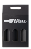 3 Bottle Wine Gift Box - Black