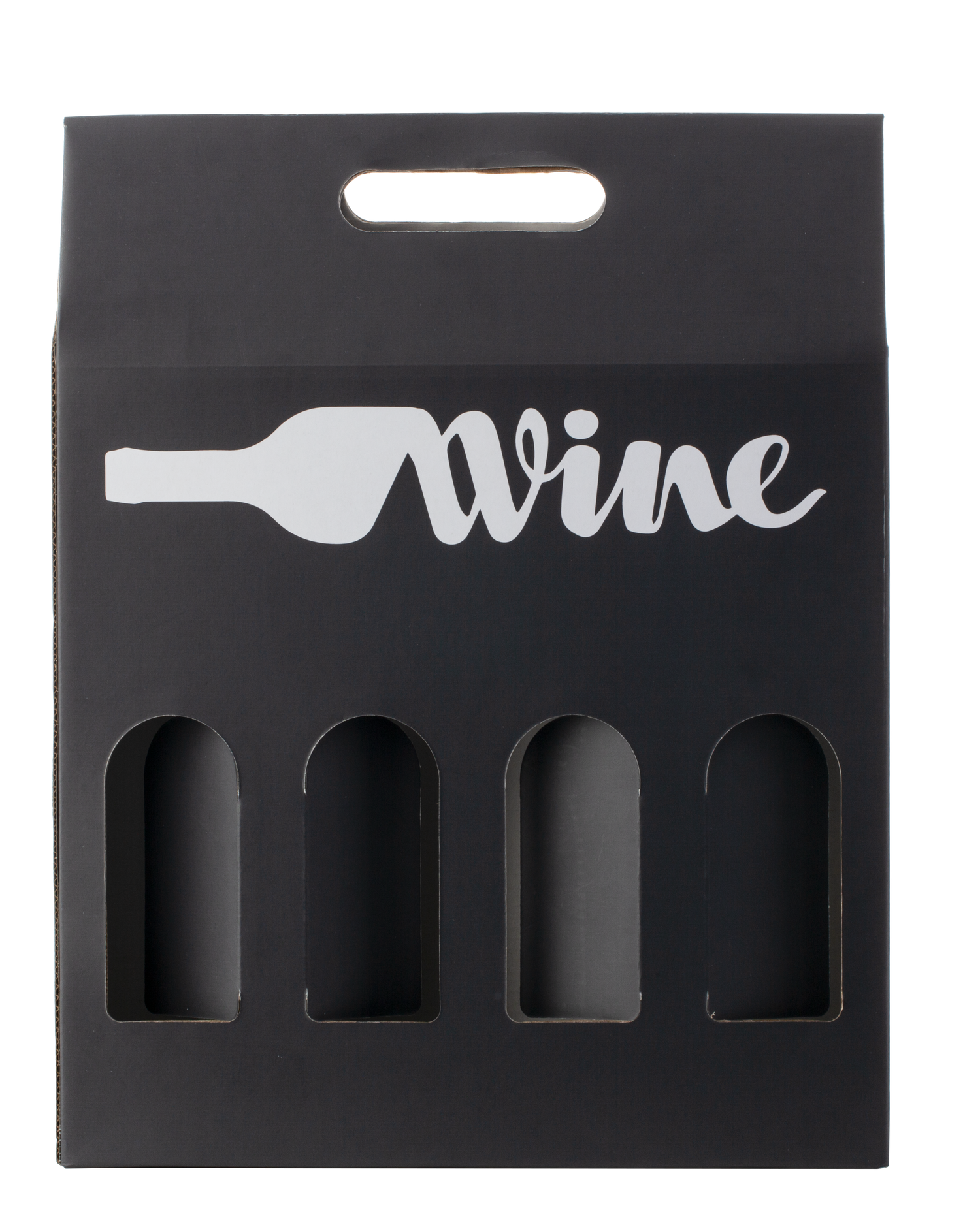 4 Bottle Wine Gift Box - Black