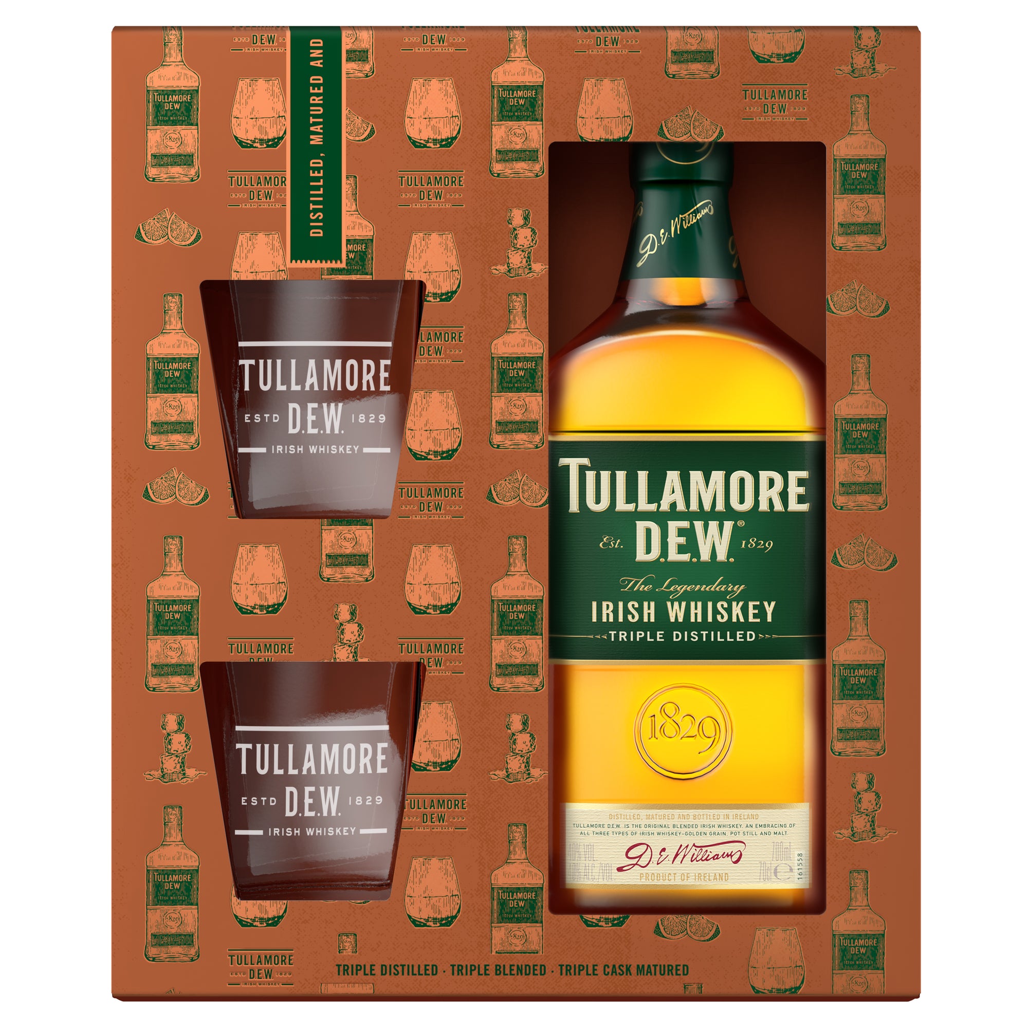 Tullamore Dew Whiskey - Glass Pack 70cl