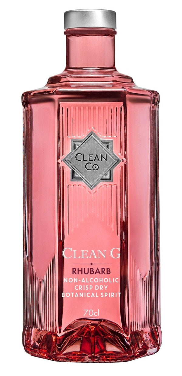 Clean G Rhubarb Gin Alternative - Clean Co - Non Alcoholic - 70cl ...