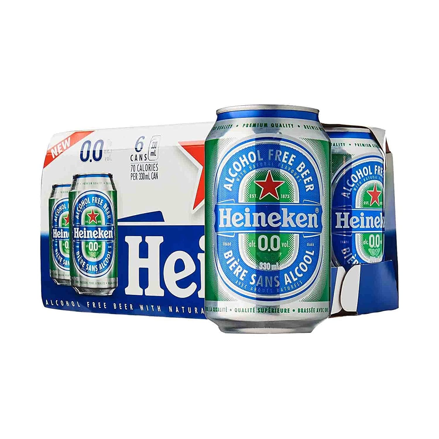 Heineken 0.0% Alcohol Free Beer 6 pack cans - Molloys