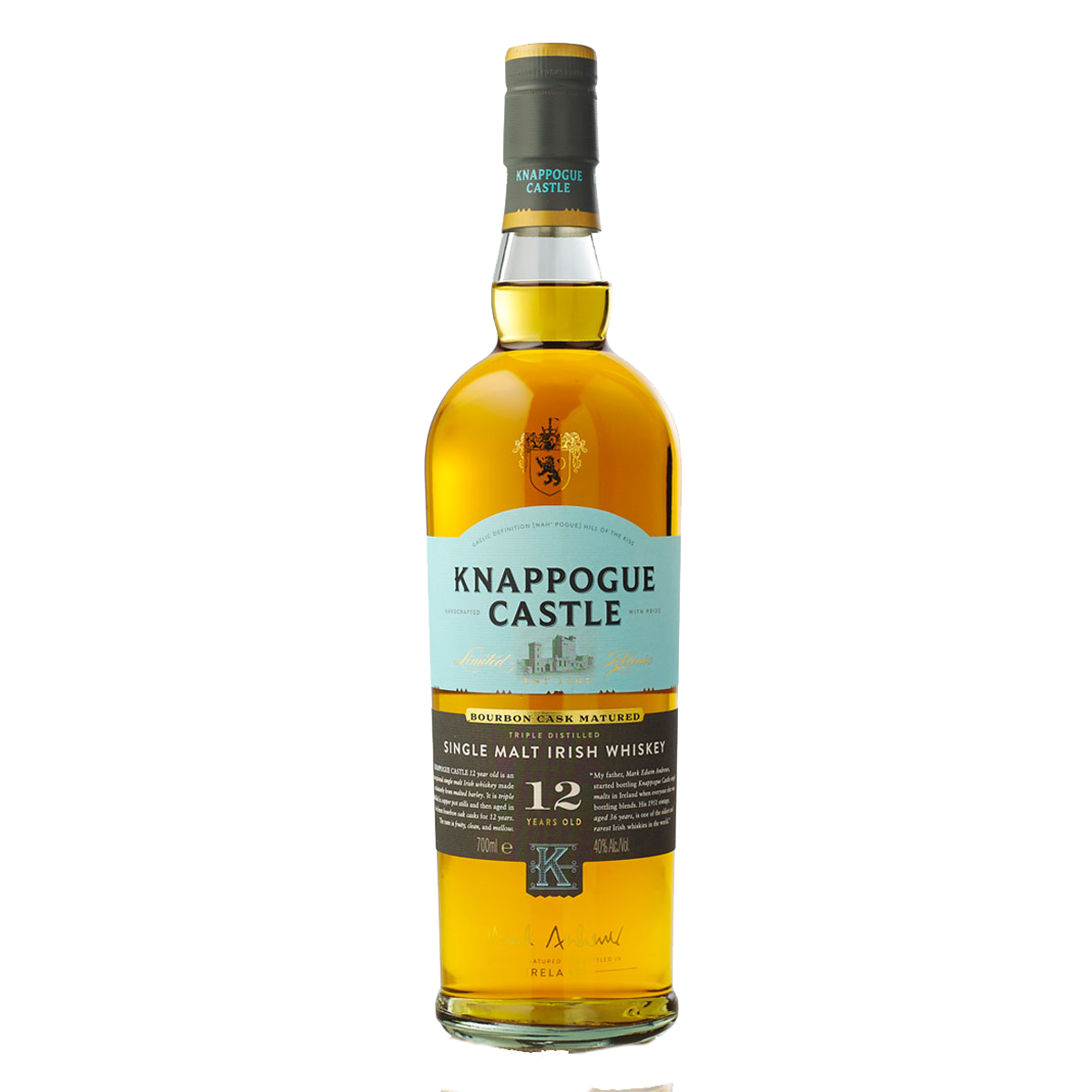 Knappogue Castle 12 Year Old Single Malt Whiskey